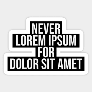 Funny lorem ipsum typography Sticker